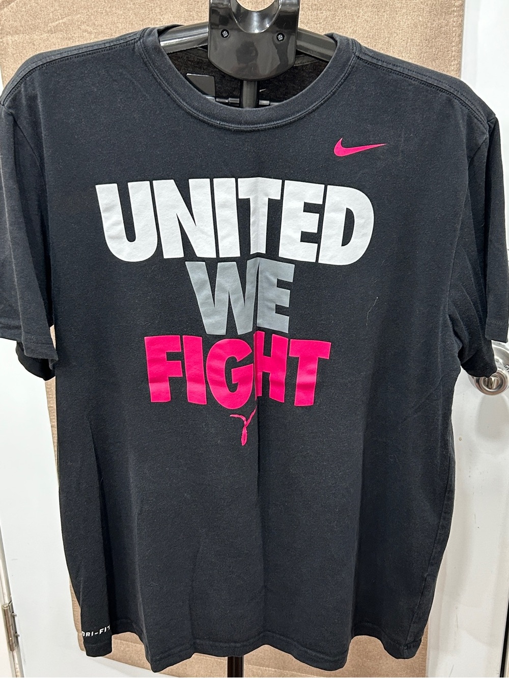 Nike Black Short Sleeve Tee with White, Gray & Pink Graphic